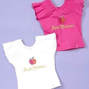 Apple Bottoms Toddler Girls Signature Top - White